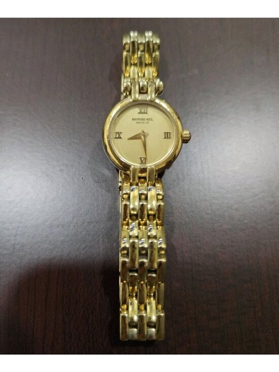 RAYMOND WEIL Vintage Ladies watch RARE 18K electroplated gold EUC 2012 Tango main image 9